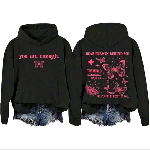 Tops - Black You Are Enough Sweater